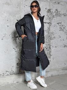 Eilly Bazar Zip Up Hooded Padded Coat For Winter