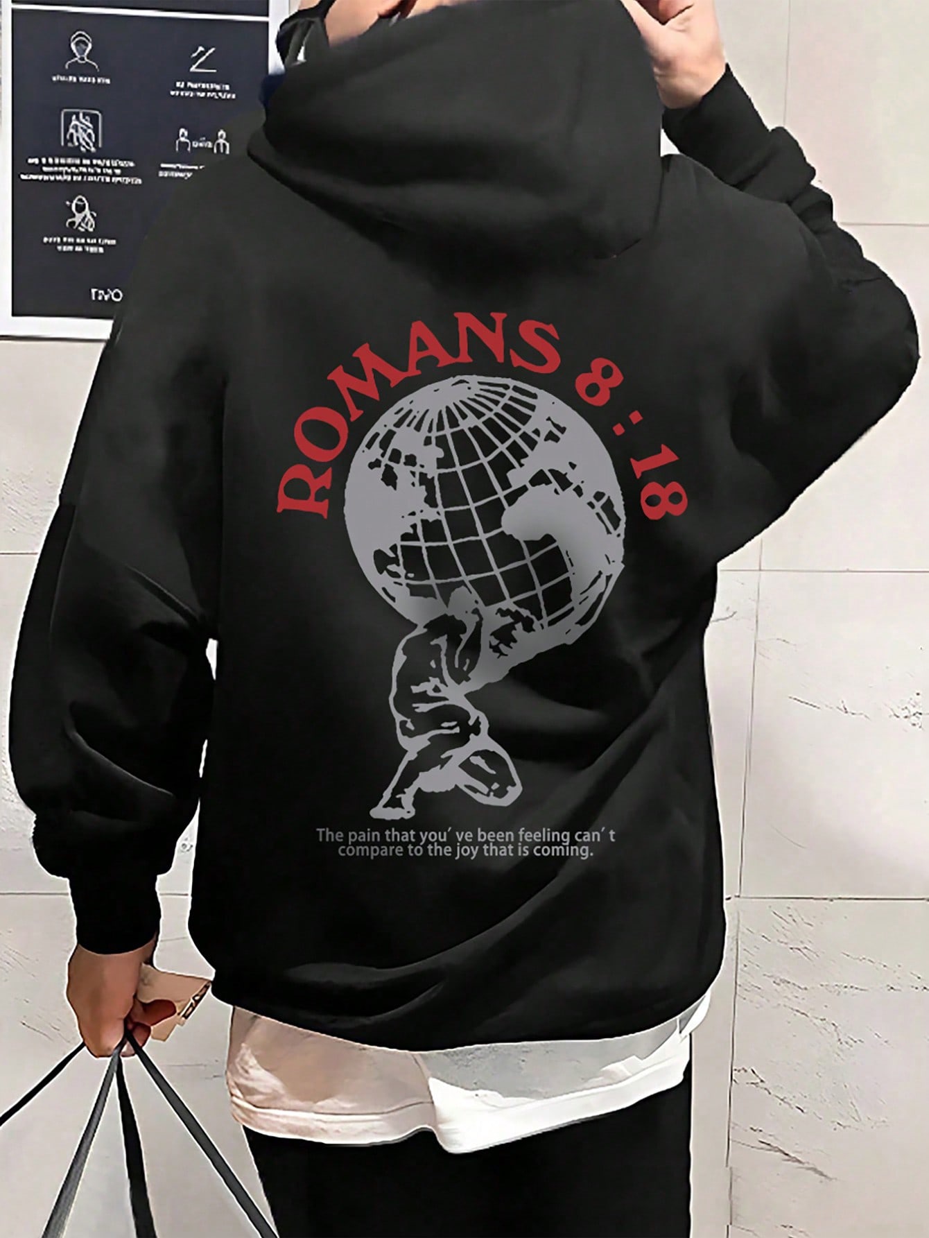 Men Slogan Graphic Drop Shoulder Hoodie