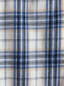 Manfinity Homme Men Plaid Print Shirt Without Tee, Long Sleeve Button Up Casual Shirt, Fall