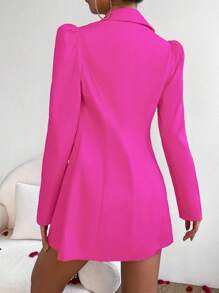 Chiquease Double Breasted Blazer & Skirt - Hot Pink - View 2