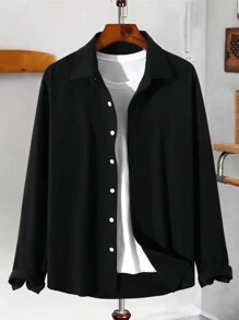 Manfinity Homme 男士襯衫 - 黑色 - 查看 3