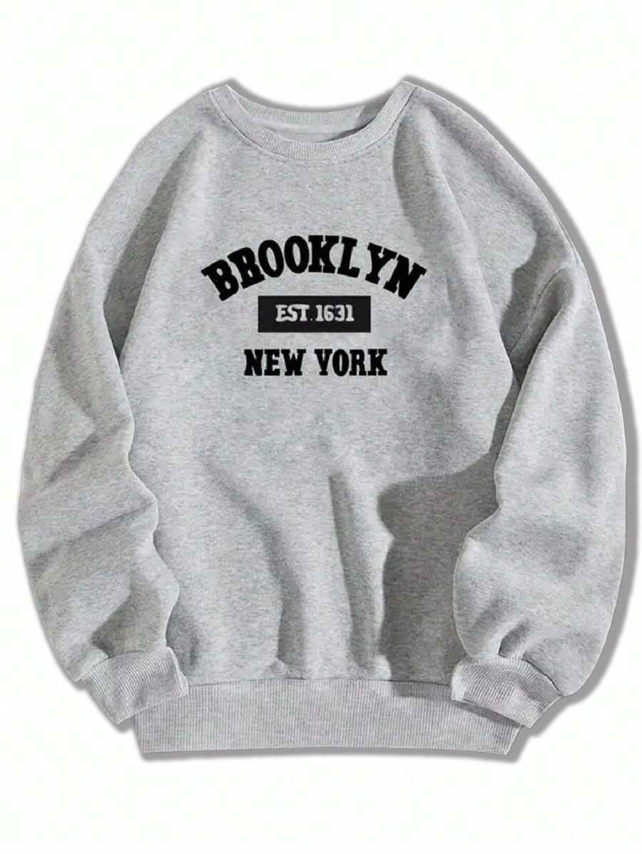 男士運動衫 - 淺灰色 - 查看 1