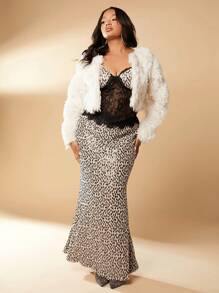 SHEIN SXY Plus Lace Panel Bustier Tube Top - Black - View 5