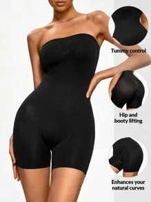 SHAPORA Body fajas unicolor tubo - Negro - Ver 2