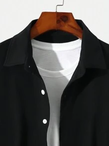 Manfinity Homme 男士襯衫 - 黑色 - 查看 6