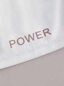 Easithlete Solid Flare Hem Sports Skort Tennis Skirt - White - View 4