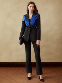 MOTF PREMIUM FLARE LEG SUIT PANTS - Black - View 9