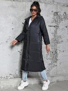 Eilly Bazar Zip Up Hooded Padded Coat For Winter