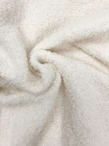 SHEIN Unity Solid Wrap Tie Back Sweater & Knit Pants Fall Cloth For Women - Apricot - View 3