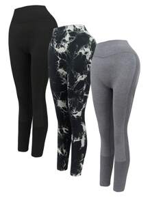 3pcs Nhuộm buộc Thắt lưng băng rộng Quần Xà cạp thể thao - Nhiều màu - Xem 3