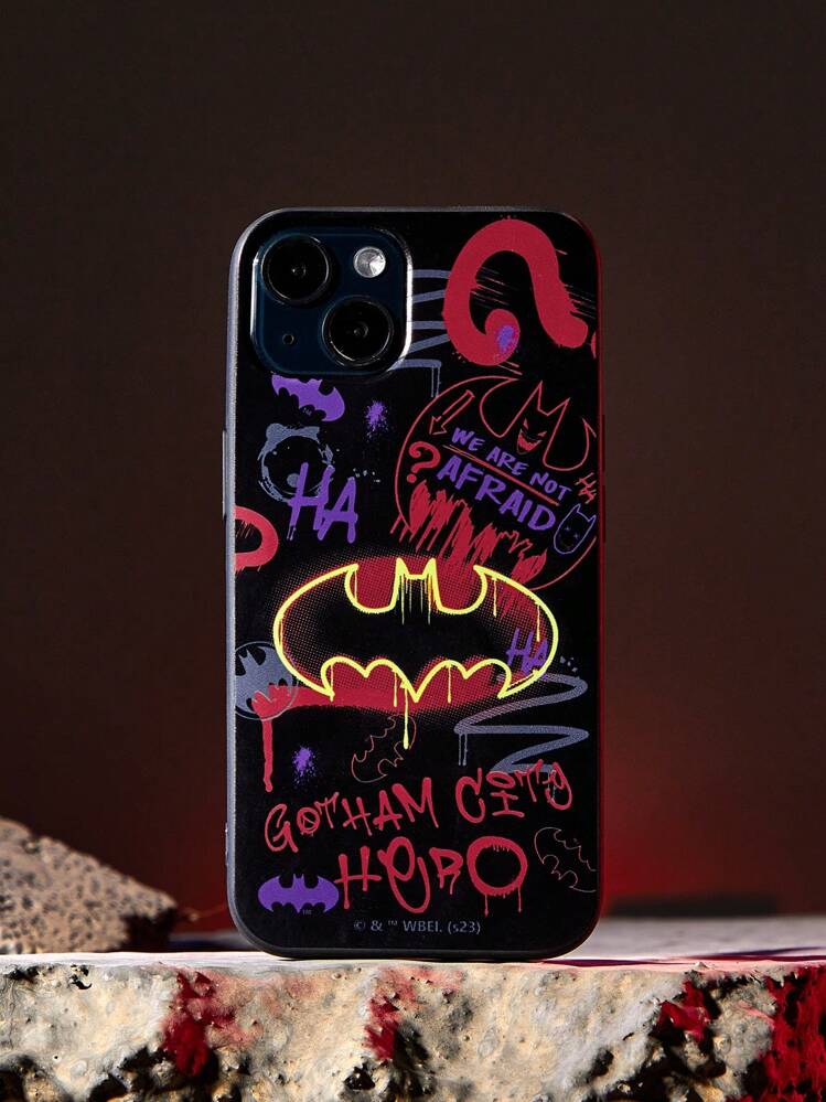 BATMAN X SHEIN 文字グラフィック スマホケース | SHEIN JAPAN