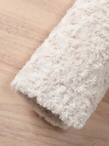 SHEIN 女大童雙色翻蓋口袋毛絨夾克 - 米色 - 查看 6