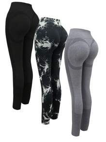 3pcs Nhuộm buộc Thắt lưng băng rộng Quần Xà cạp thể thao - Nhiều màu - Xem 1