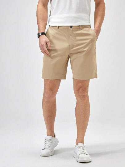 Manfinity VCAY Hombres Shorts unicolor con bolsillo oblicuo
