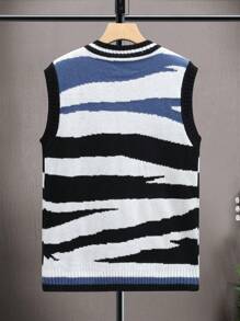 Manfinity Hypemode Men Colorblock Sweater Vest - Multicolor - View 2