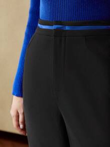 MOTF PREMIUM FLARE LEG SUIT PANTS - Black - View 3