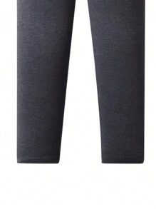 SHEIN Tween Girl 3pcs Solid Elastic Waist Leggings - Multicolor - View 4