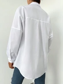 Chemise Perlé À Détail Étoile Épaule tombante