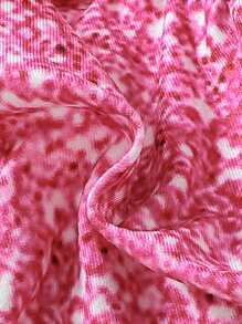 SHEIN Baby Girl Ruffle Trim Contrast Mesh Costume Bodysuit Dress - Pink - View 6