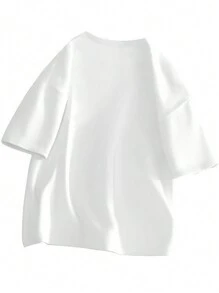 Men Spider Print Drop Shoulder Tee, For Halloween - White - View 2