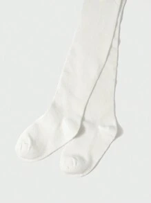 SHEIN White Single/double Pack Children's Tights - White - View 3