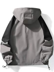 男士拼色长袖夹克和外套，春秋