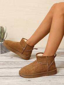 Botas de nieve de mujeres de moda & cómodo & cálido - Marrón - Ver 3