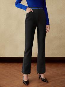 MOTF PREMIUM FLARE LEG SUIT PANTS - Black - View 6