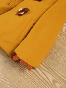 SHEIN Chàng trai trẻ Lỏng lẻo phù hợp In sọc áo có mũ Áo len , Mùa Thu Và Mùa Đông - Màu Khaki - Xem 5