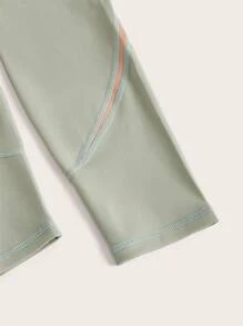 Easithlete Mũi chỉ tương phản Set bộ đồ thể thao - màu xanh lá - Xem 4