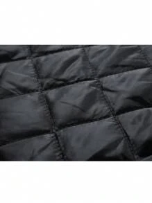 Chaqueta con mangas a rayas y parche de letras para hombre para raves