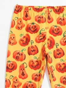 Tween Girl Halloween Print Leggings