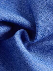 SHEIN Leap Crew 2pcs/Set Tween Boys' Loose-Fit Academy Style Shoulder-Padded Solid Color Woven Suit Jacket And Pants - Blue - View 8