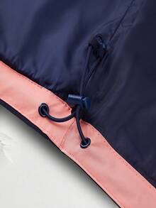 Cazadora Con Cordón A Prueba De Viento Y Camisa De Compresión - Azul Marino - Ver 5