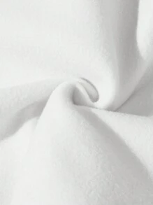 Manfinity Homme Nam Đồ họa Chữ cái Túi kangaroo Dây rút Hoodie - trắng - Xem 6