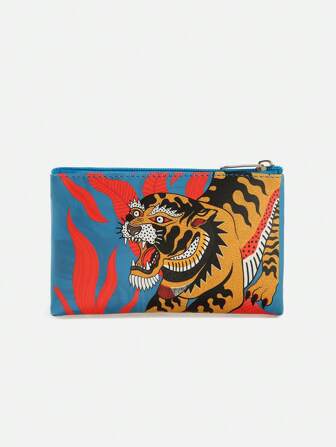 Magdalena Parfieniuk Monedero de piel de PU con estampado de tigre, un accesorio de moda para el artista en vacaciones, ideal para el Día de San Valentín