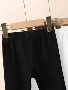 SHEIN 女小童3入組素色騎行褲 - 彩色 - 查看 4