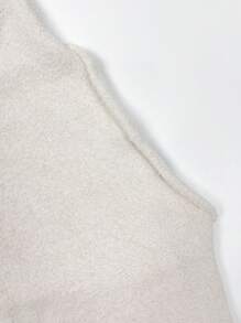 SHEIN Unity Solid Wrap Tie Back Sweater & Knit Pants Fall Cloth For Women - Apricot - View 5