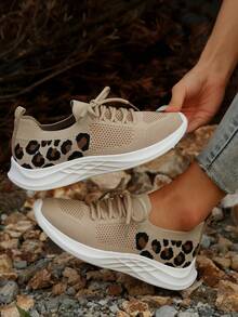 Ladies' Sports Shoes - Apricot - View 1