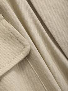 DAZY Solid Flap Pocket Side Cargo Pants - Beige - View 7