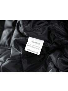 Chaqueta con mangas a rayas y parche de letras para hombre para raves
