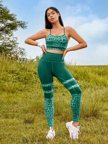 Easithlete Leopard Print Sports Set - Multicolor - View 5
