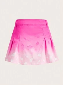 SHEIN ICON 漸層印花半身裙 - 粉色 - 查看 4