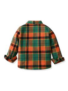 Young Boy Plaid Button Up Shirt - Multicolor - View 2