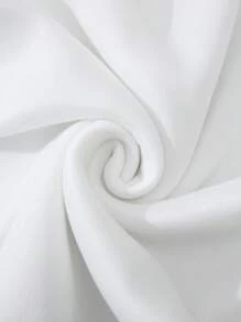 SHEIN EZwear Letter Graphic Kangaroo Pocket Drawstring Hoodie & Sweatpants - White - View 4