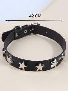ROMWE Grunge Punk 1pc Funky Zinc Alloy Star Studded Choker For Women For Daily Decoration - Multicolor - View 3