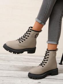 Fashionable Boots, Autumn And Winter New British Style Thick-soled Ankle Boots Cool Work Boots