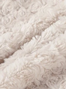 SHEIN 女大童雙色翻蓋口袋毛絨夾克 - 米色 - 查看 3