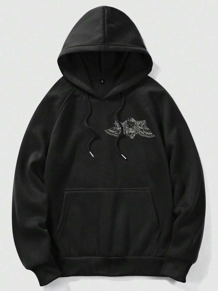 Our Grunge Punk Men Slogan Graphic Raglan Sleeve Drawstring