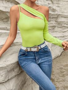 SHEIN Essnce Áo nữ - màu xanh lá - Xem 6